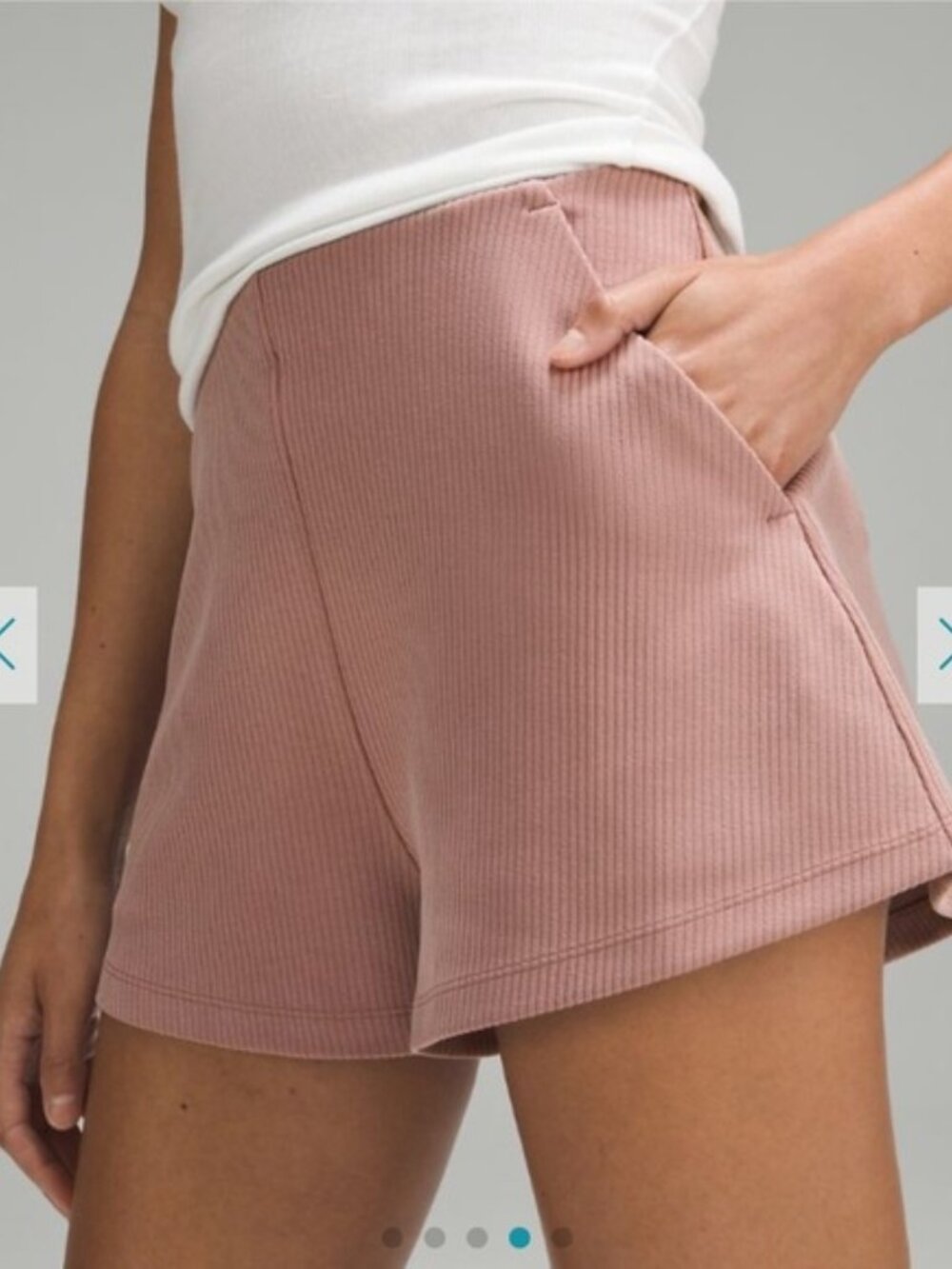 LULULEMON Shorts Womens 4 Twilight Rose Softstreme Ribbed HR Shorts 2"